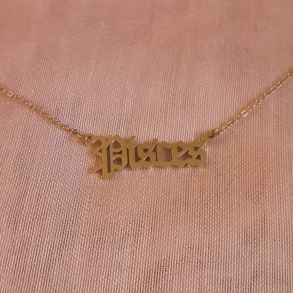 Pisces zodiac necklace
